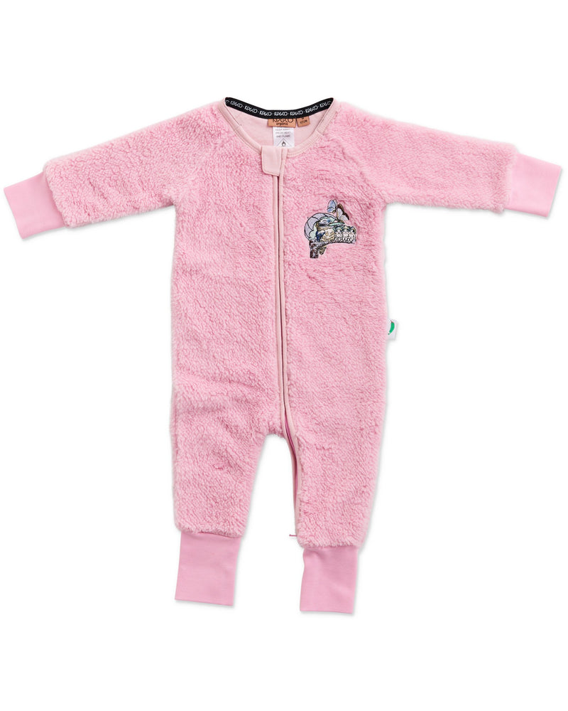 Kip&Co x May Gibbs King Kookaburra Sherpa Long Sleeve Zip Romper