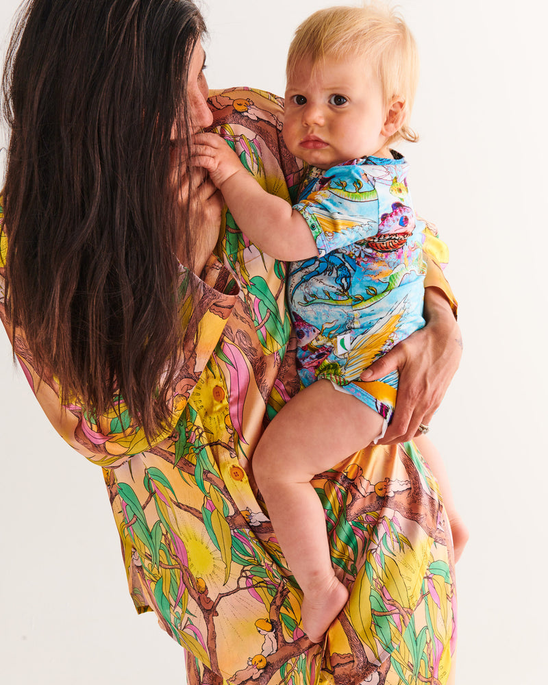 Kip&Co x May Gibbs Waterworld Organic Short Sleeve Romper