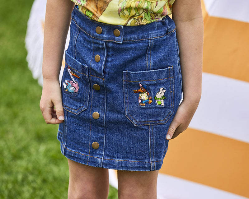 Kip&Co x May Gibbs Pocket Pals Denim Skirt