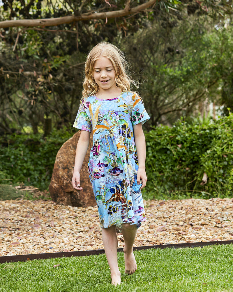 Kip&Co x May Gibbs Waterworld Organic Cotton Everyday Dress