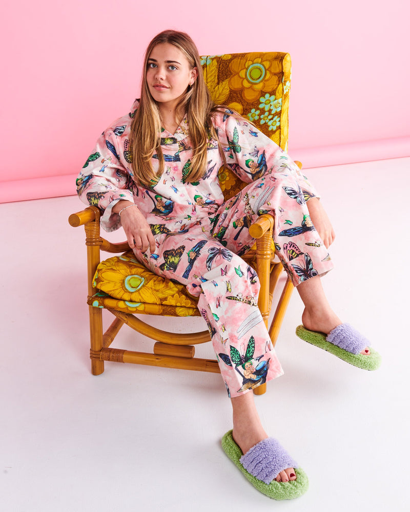 Kip&Co x May Gibbs Fly Baby Flannelette Teen Long Sleeve Shirt & Pant Pyjama Set