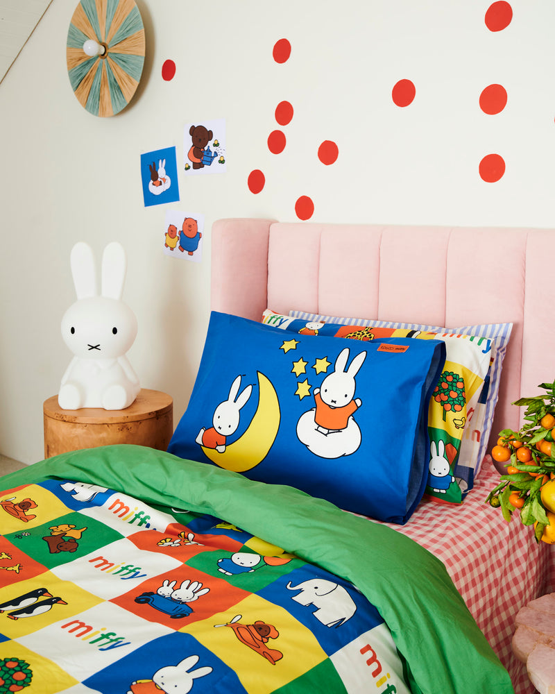 Kip&Co x Miffy Goodnight Organic Cotton Pillowcase