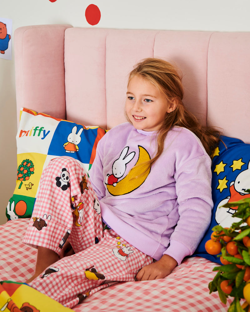 Kip&Co x Miffy Miffy And Mates Kids Flannelette Long Sleeve Shirt & Pant Pyjama Set