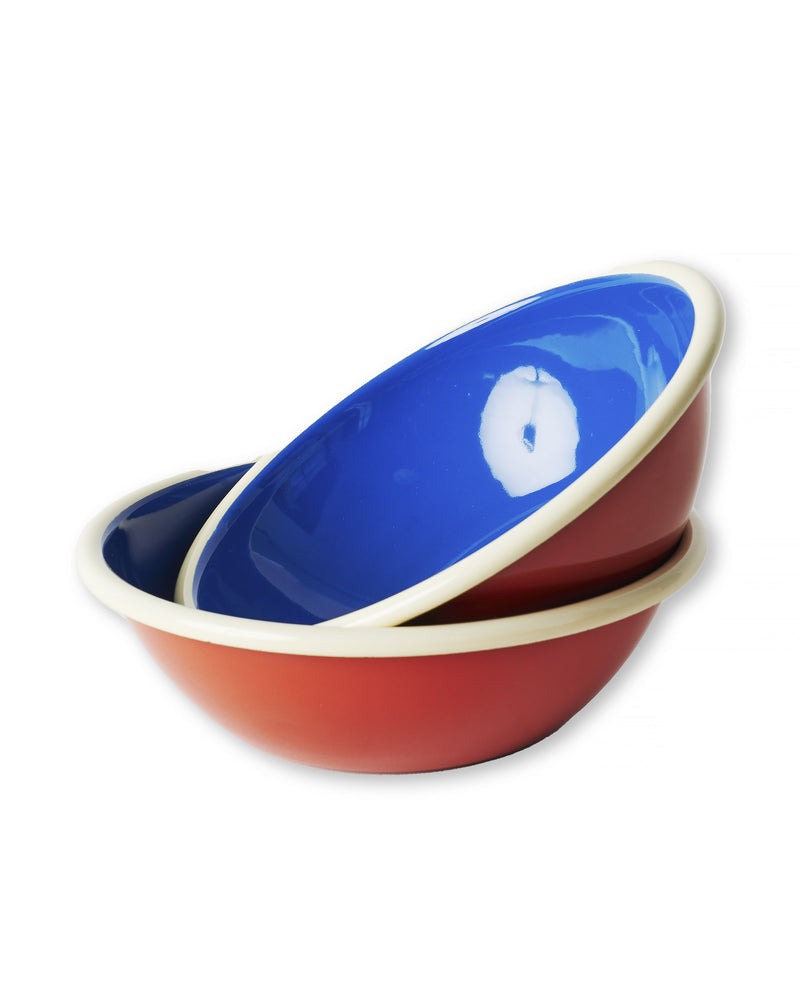 Nomad Block Colour Enamel Pasta Bowl 2P Set