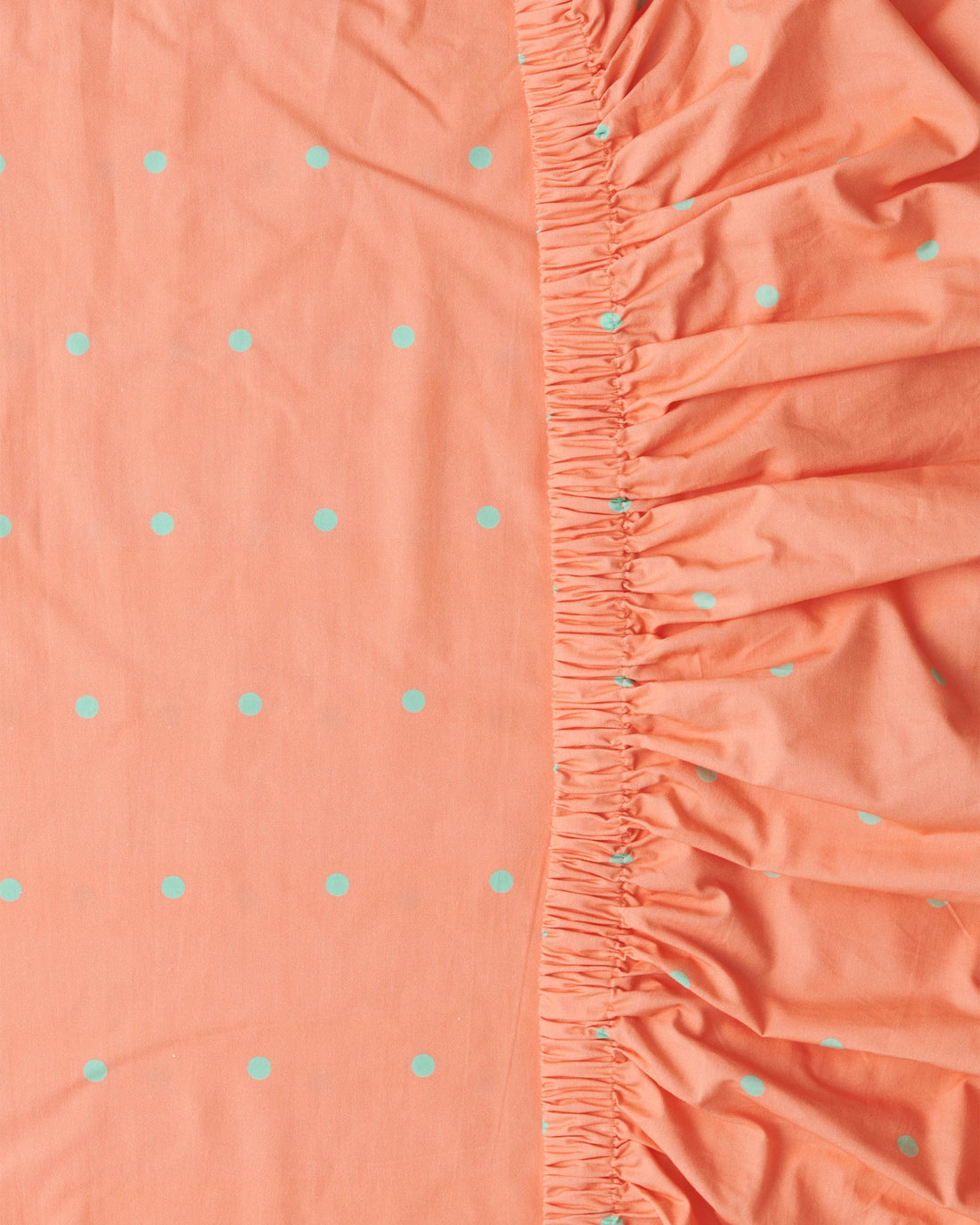 Polkadot Peachy Organic Cotton Fitted Sheet