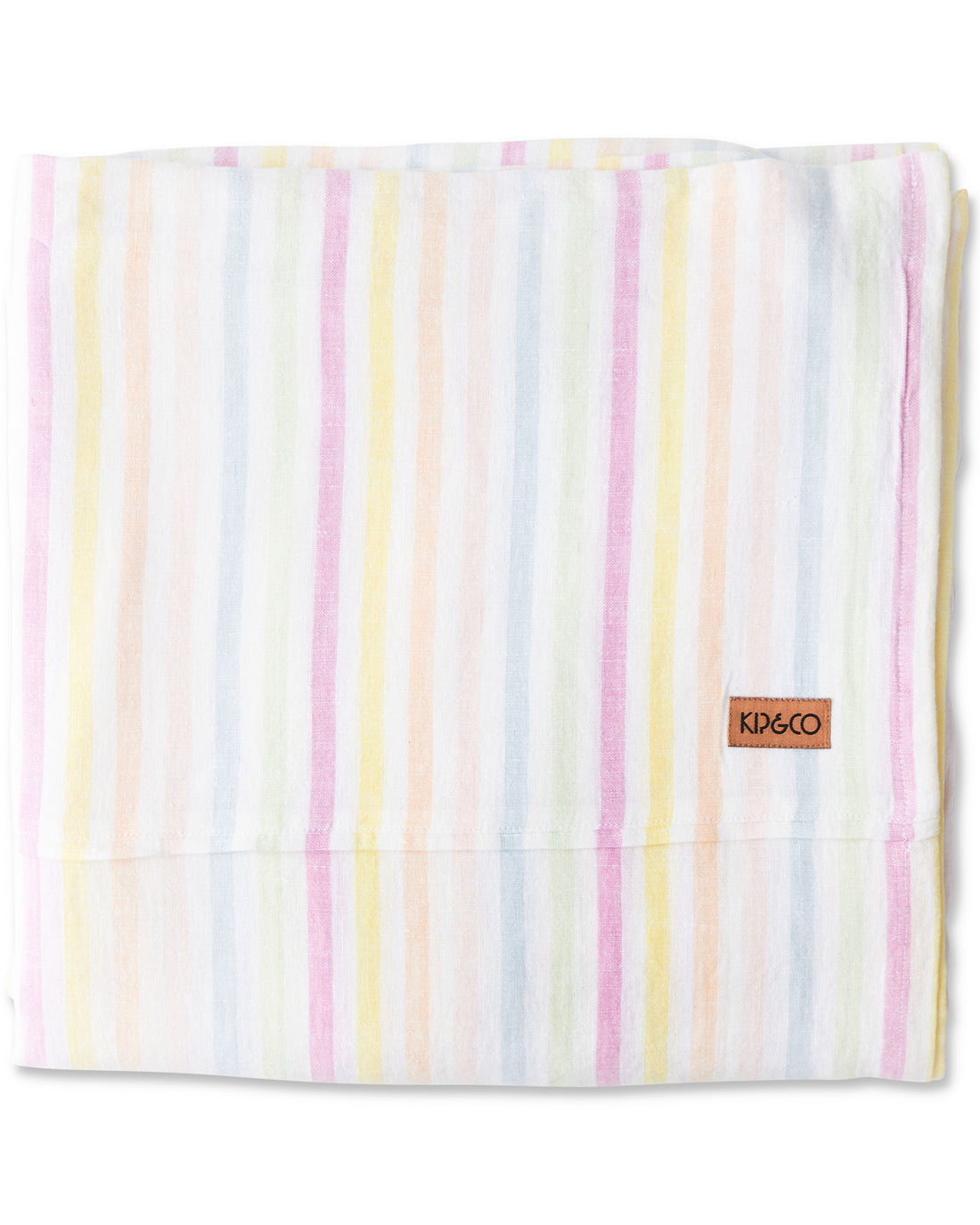 Portofino Stripe Linen Flat Sheet