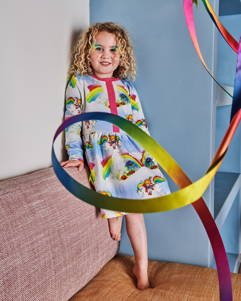 Kip&Co x Rainbow Brite Magic Sky Organic Cotton Winter Dress