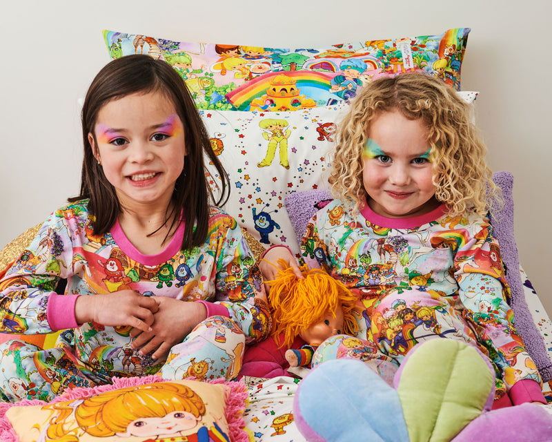 Kip&Co x Rainbow Brite Brite Side Organic Cotton Long Sleeve Top & Pant Pyjama Set