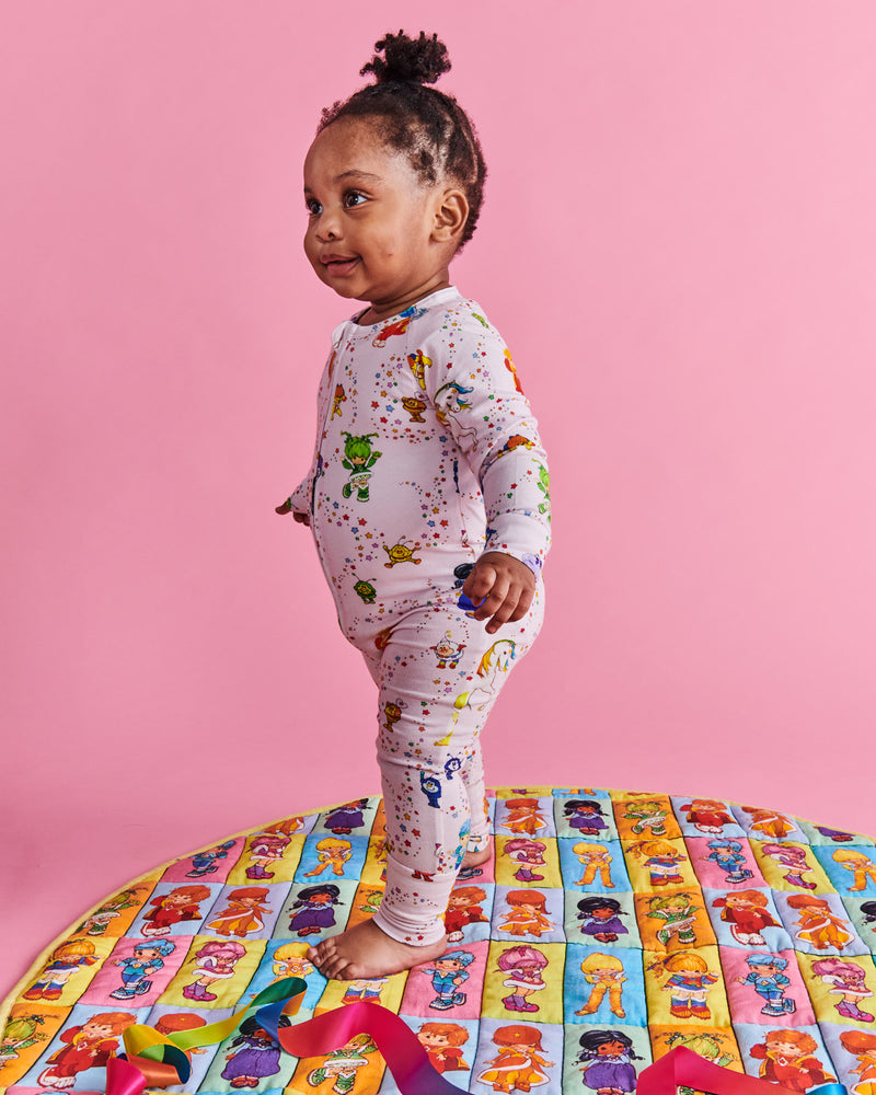 Kip&Co x Rainbow Brite Star Shower Organic Long Sleeve Zip Romper