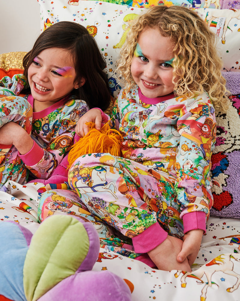 Kip&Co x Rainbow Brite Brite Side Organic Cotton Long Sleeve Top & Pant Pyjama Set