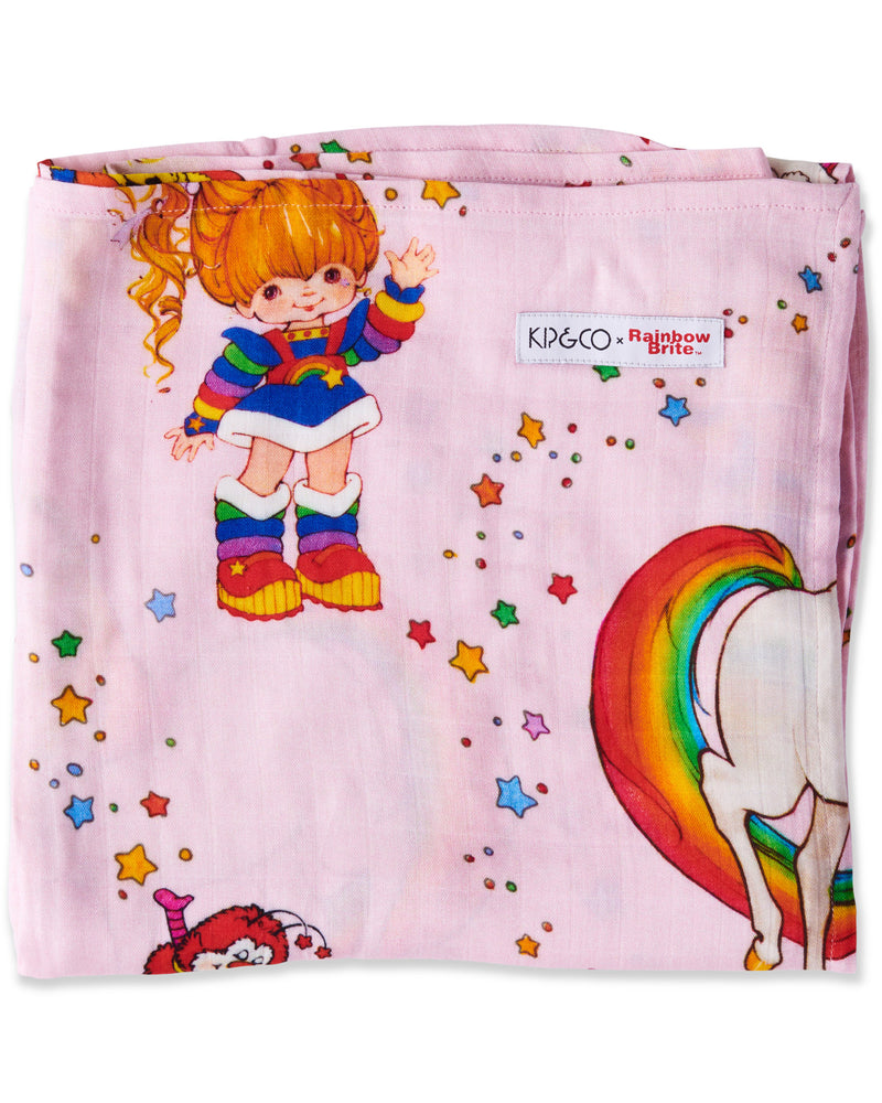 Kip&Co x Rainbow Brite Star Shower Bamboo Swaddle