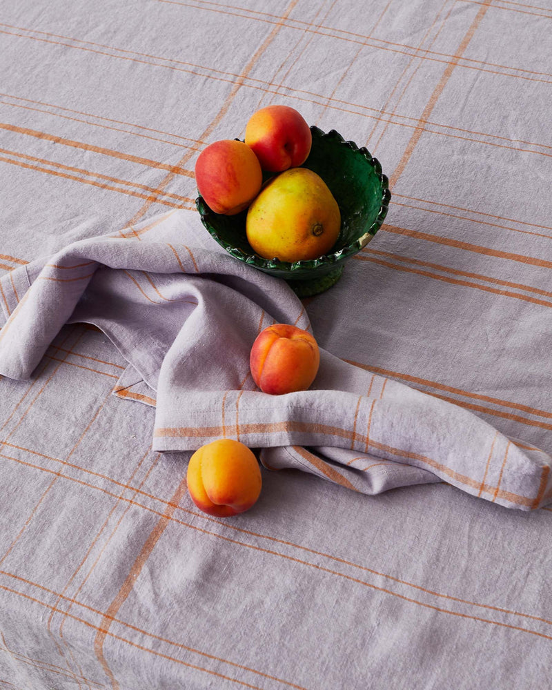 Santa Monica Tartan Linen Tablecloth