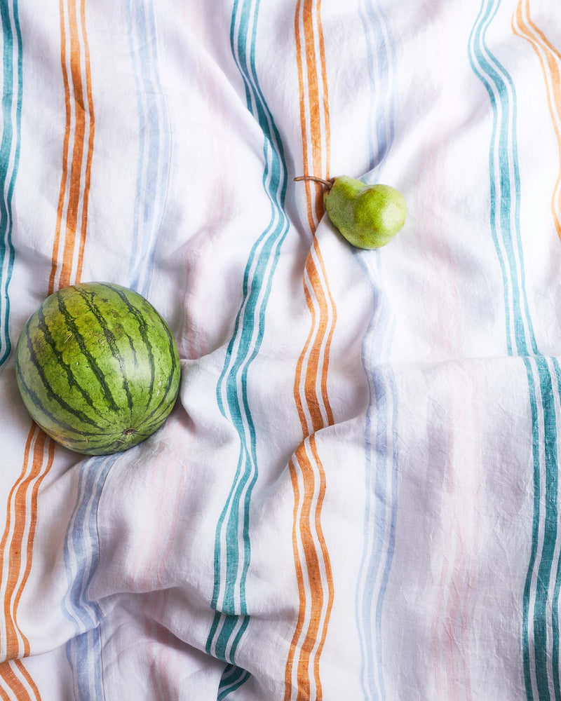 Siesta Stripe Linen Quilt Cover