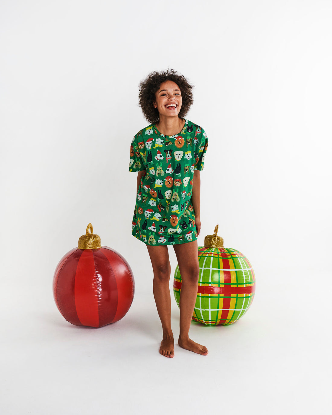 Santa's Little Helper Organic Cotton Oversize T-shirt Nightie