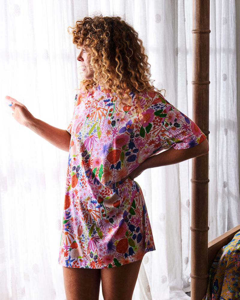 Meandering Meadow Organic Cotton Oversize T-shirt Nightie