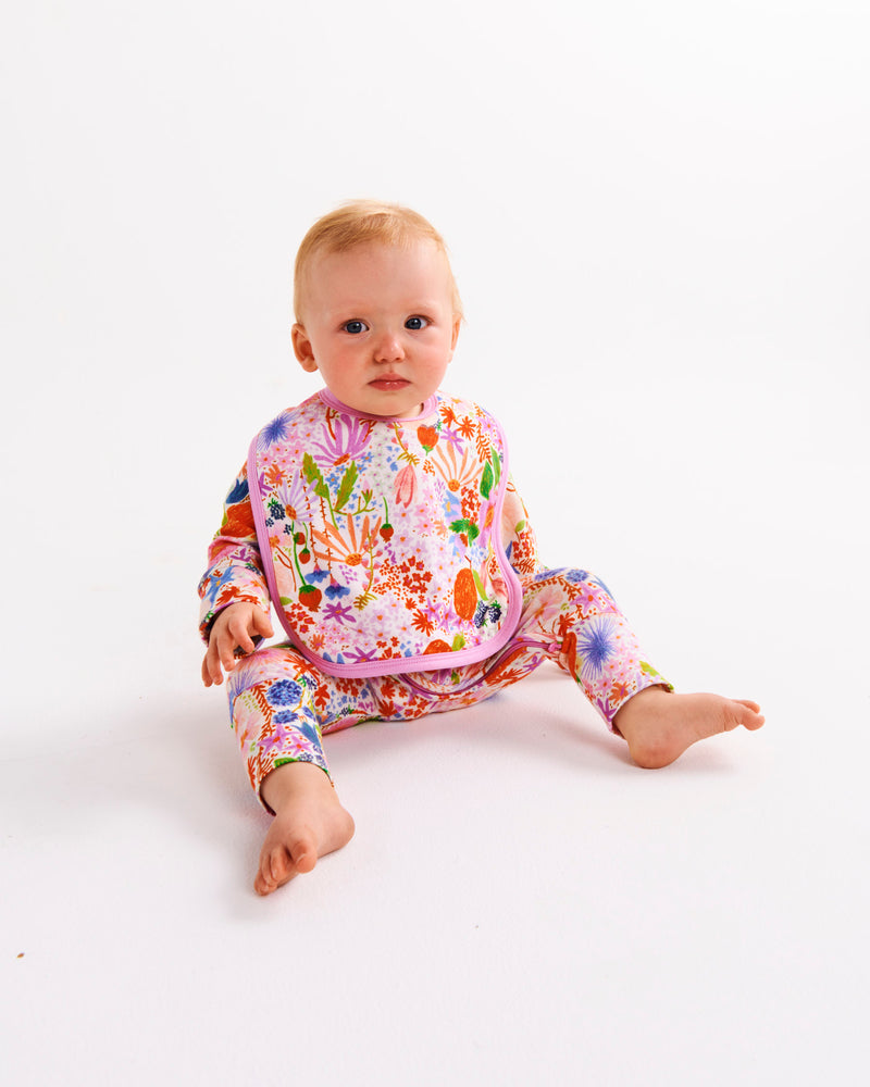 Meandering Meadow Organic Cotton Bib