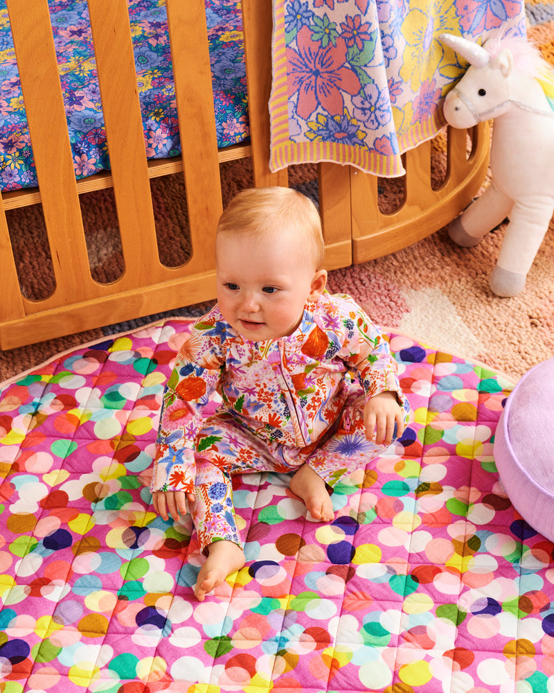 Confetti Pink Quilted Baby Play Mat