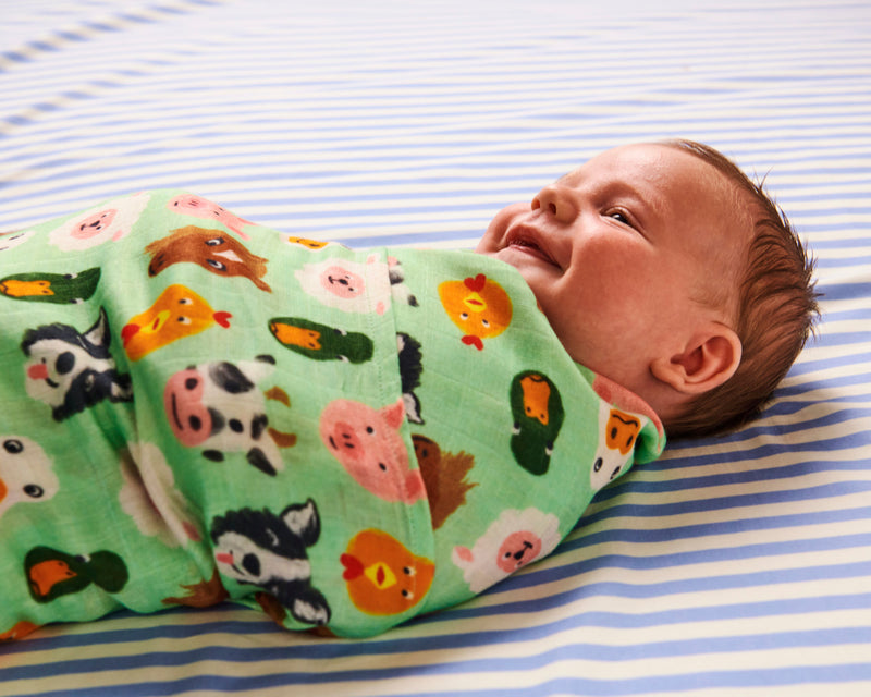 Farm Friends Bamboo Swaddle