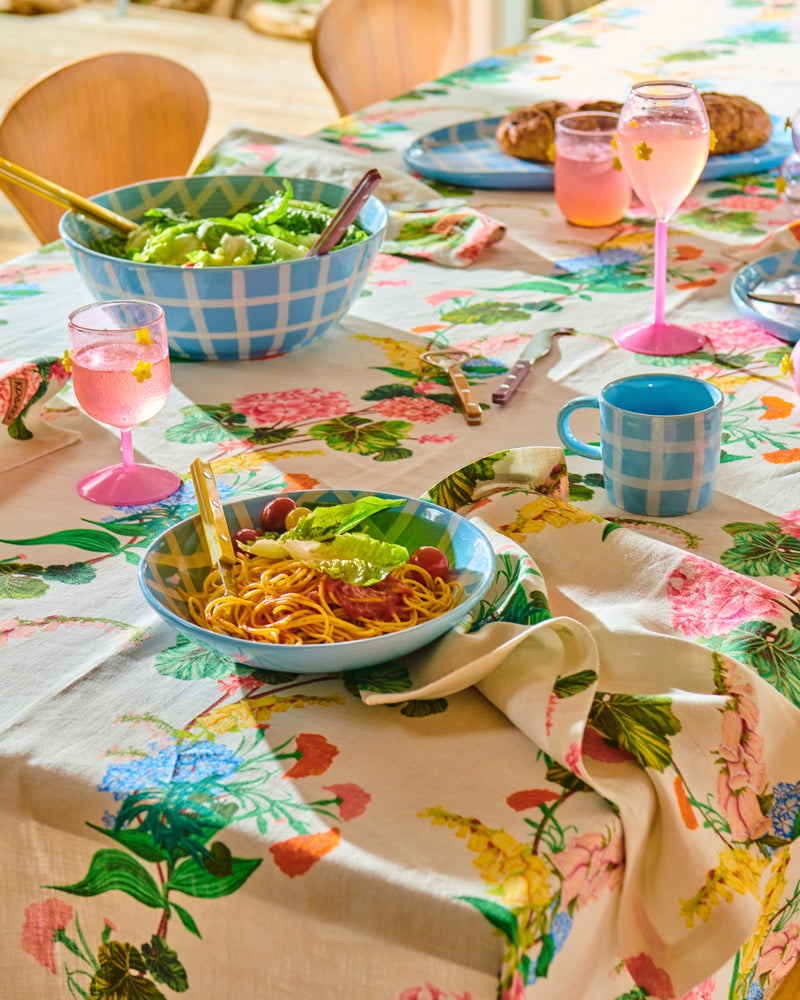 Blue Bird Tartan Salad Bowl