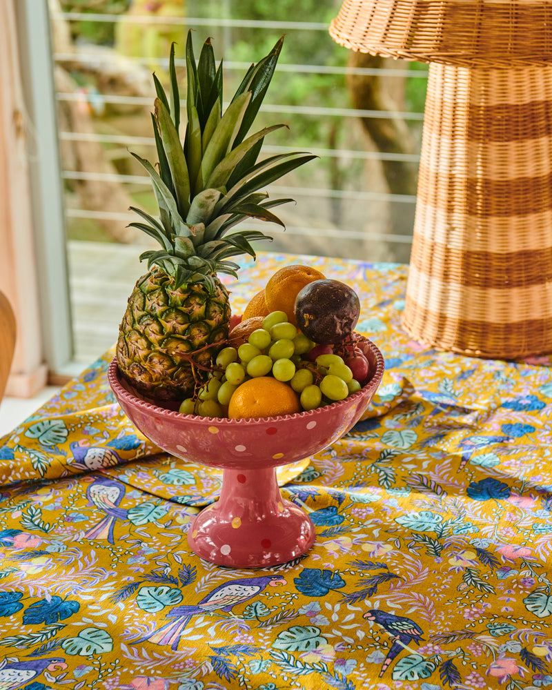 Birds Of Paradise Linen Tablecloth