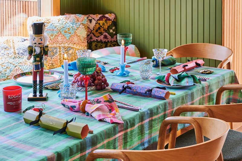 Jewel Of The Nile Tartan Linen Tablecloth