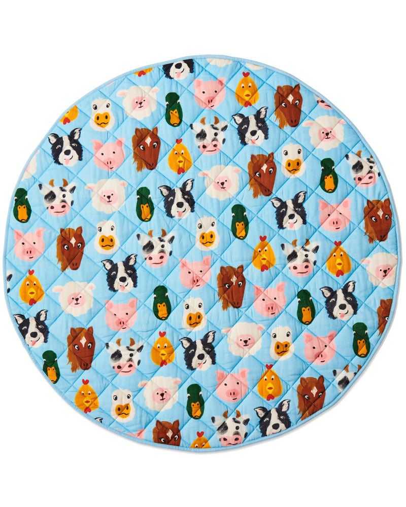 Farm Friends Quilted Baby Play Mat