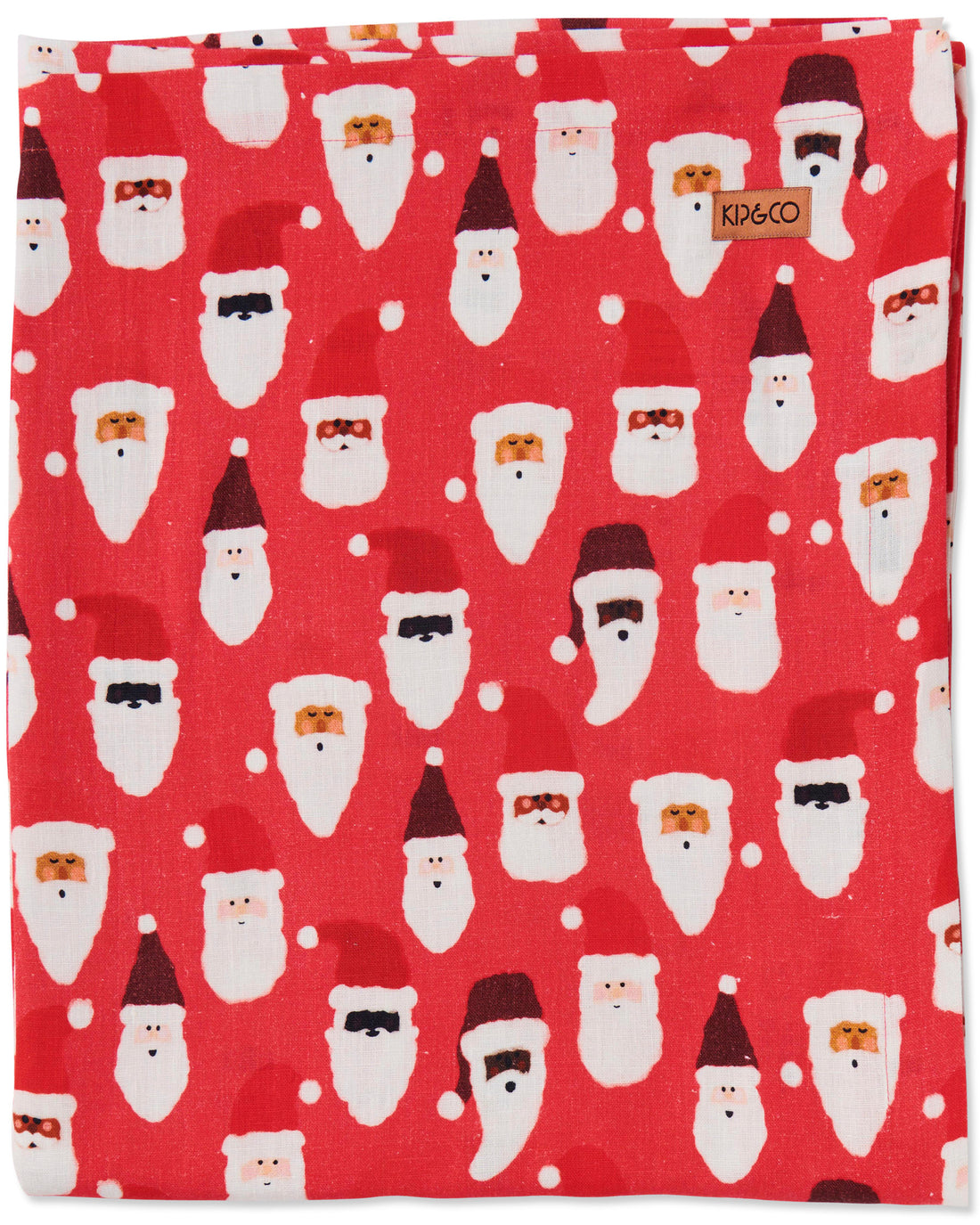 HoHoHo Red Linen Tablecloth