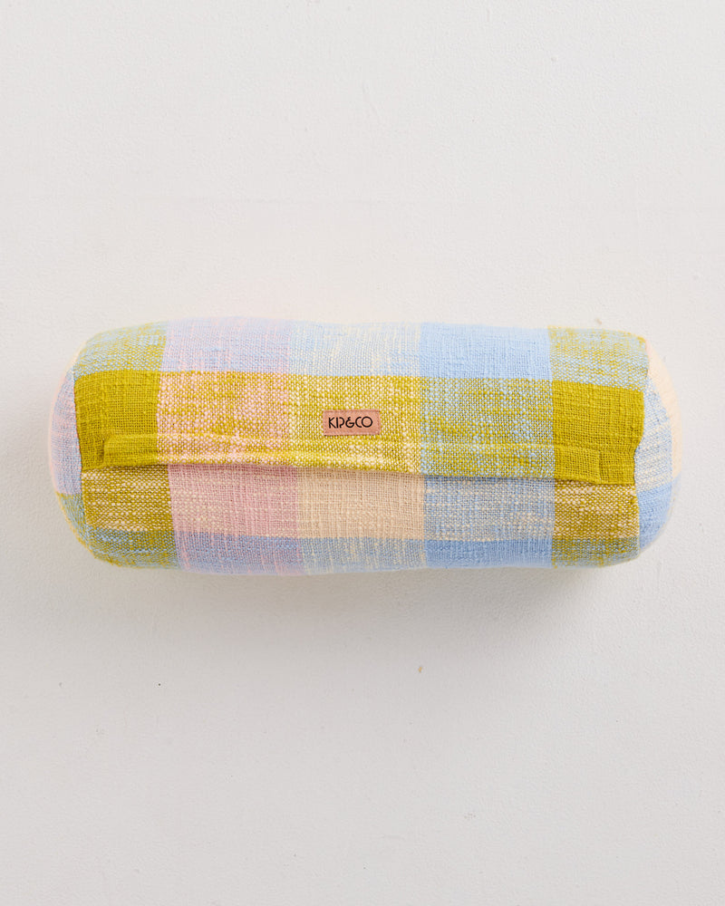 Corfu Tartan Woven Bolster Cushion