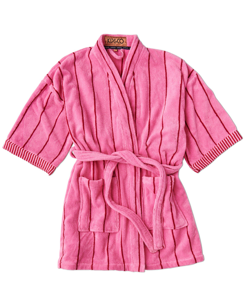 Iced Vovo Stripe Terry Mini Bath Robe