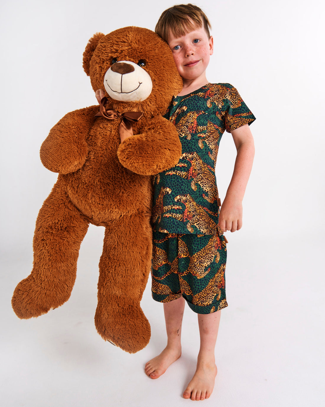 Cheetah Organic Cotton Short Sleeve Tee & Short Pyjama Set