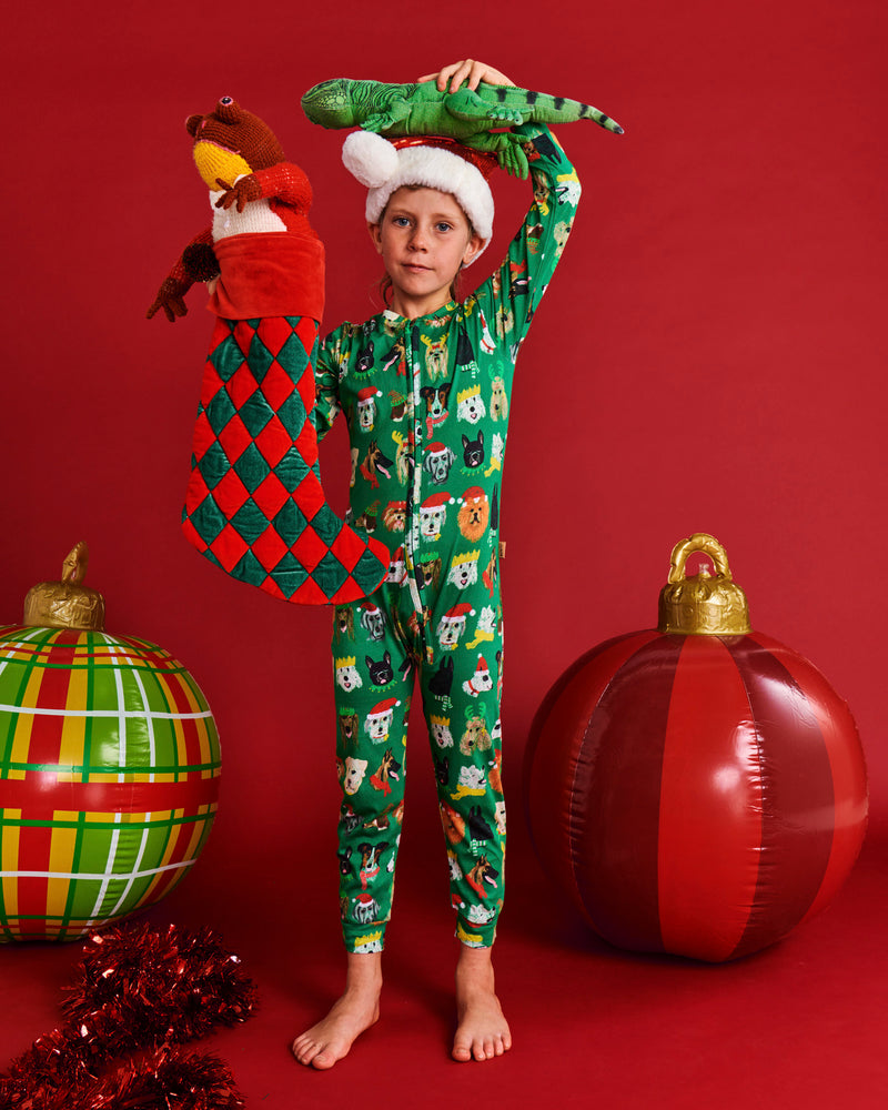 Santa's Little Helper Organic Cotton Pyjama Onesie