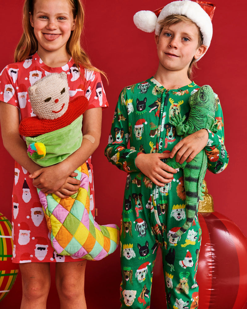 Santa's Little Helper Organic Cotton Pyjama Onesie