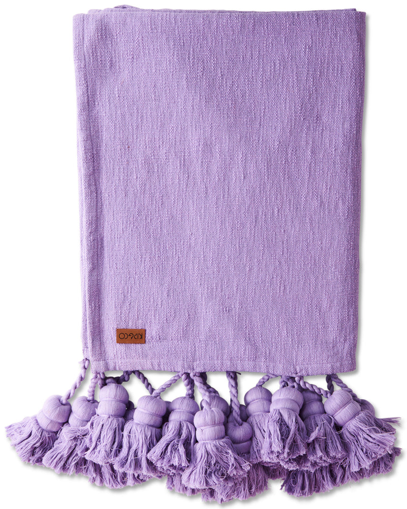 Lilac Tassel Throw