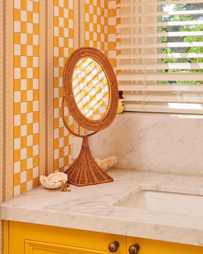 Salon Rattan Mirror