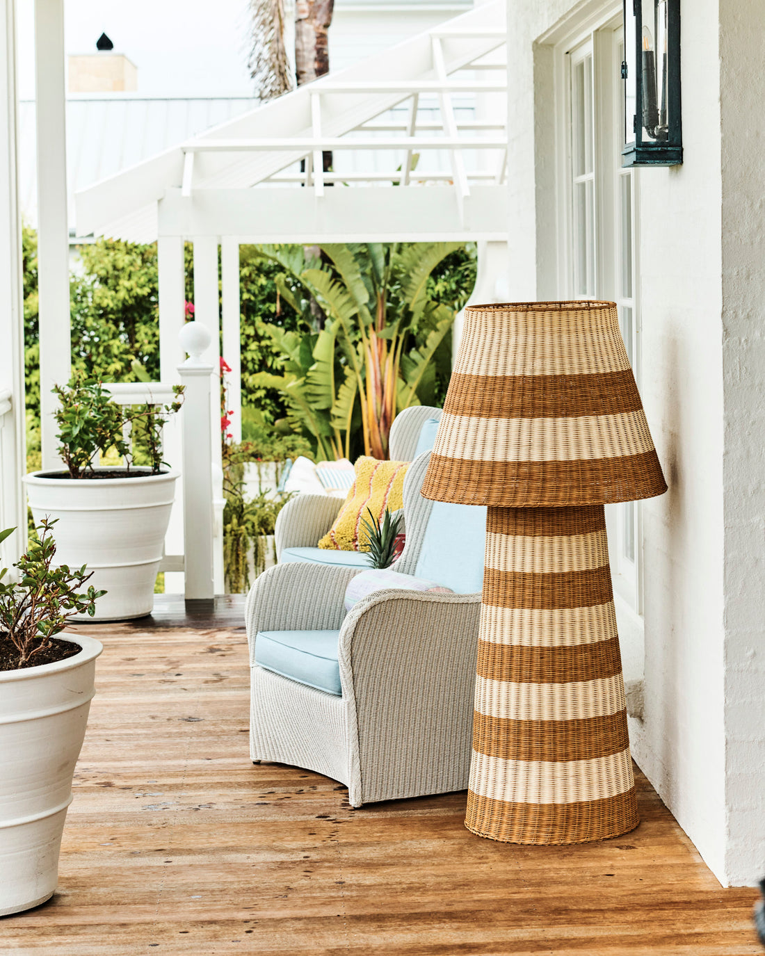 Sombrero Rattan Floor Lamp