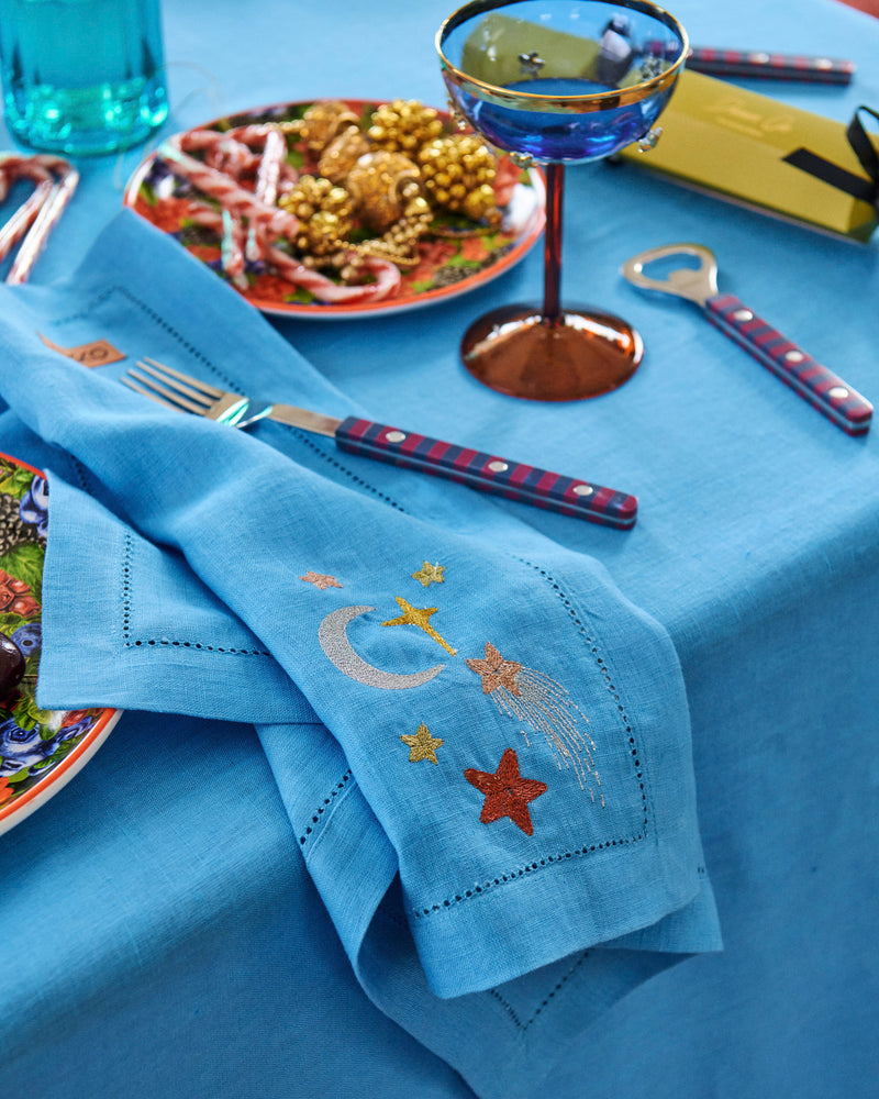 Twinkle Twinkle Embroidered Linen 4P Napkin Set