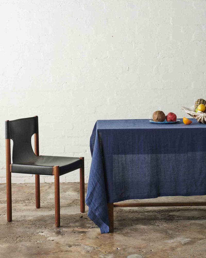 Indigo Linen Tablecloth