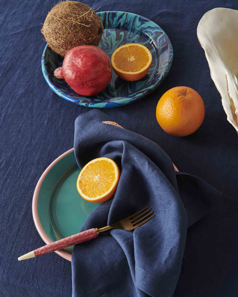 Indigo Linen 4P Napkin Set