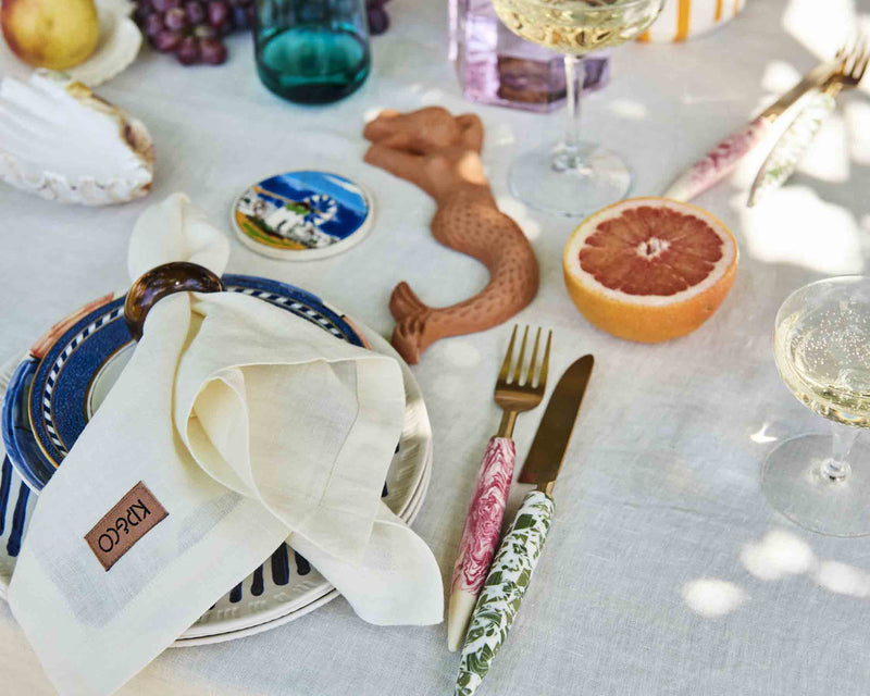 Cloud Dancer Linen Tablecloth