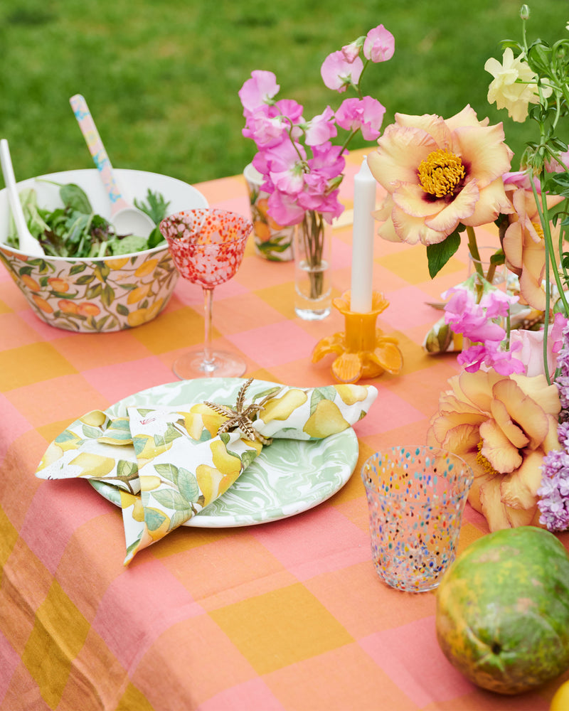 Toasted Marshmallow Linen Tablecloth