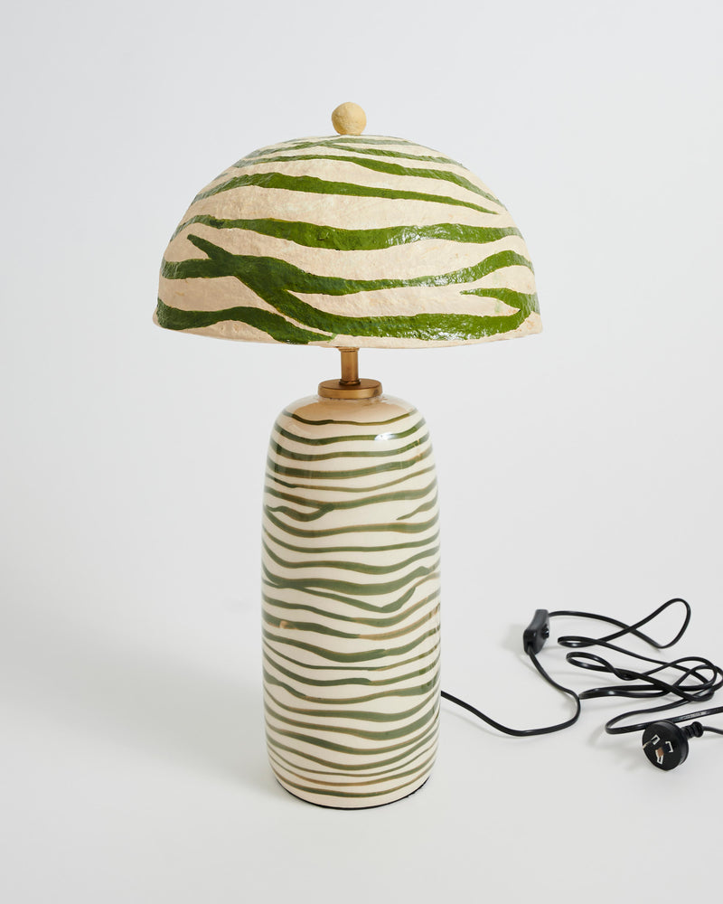 Pine Ripple Ceramic Lamp