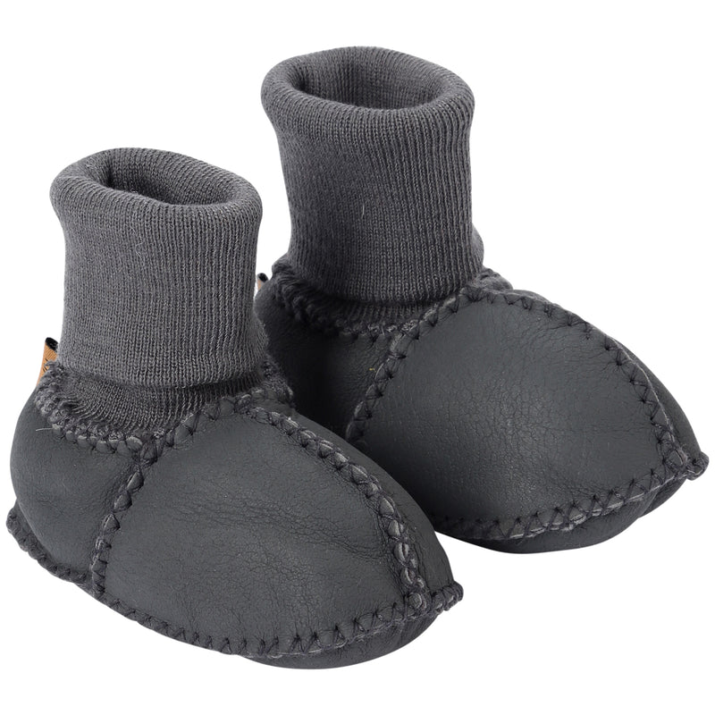 Dark Grey Baby Booties