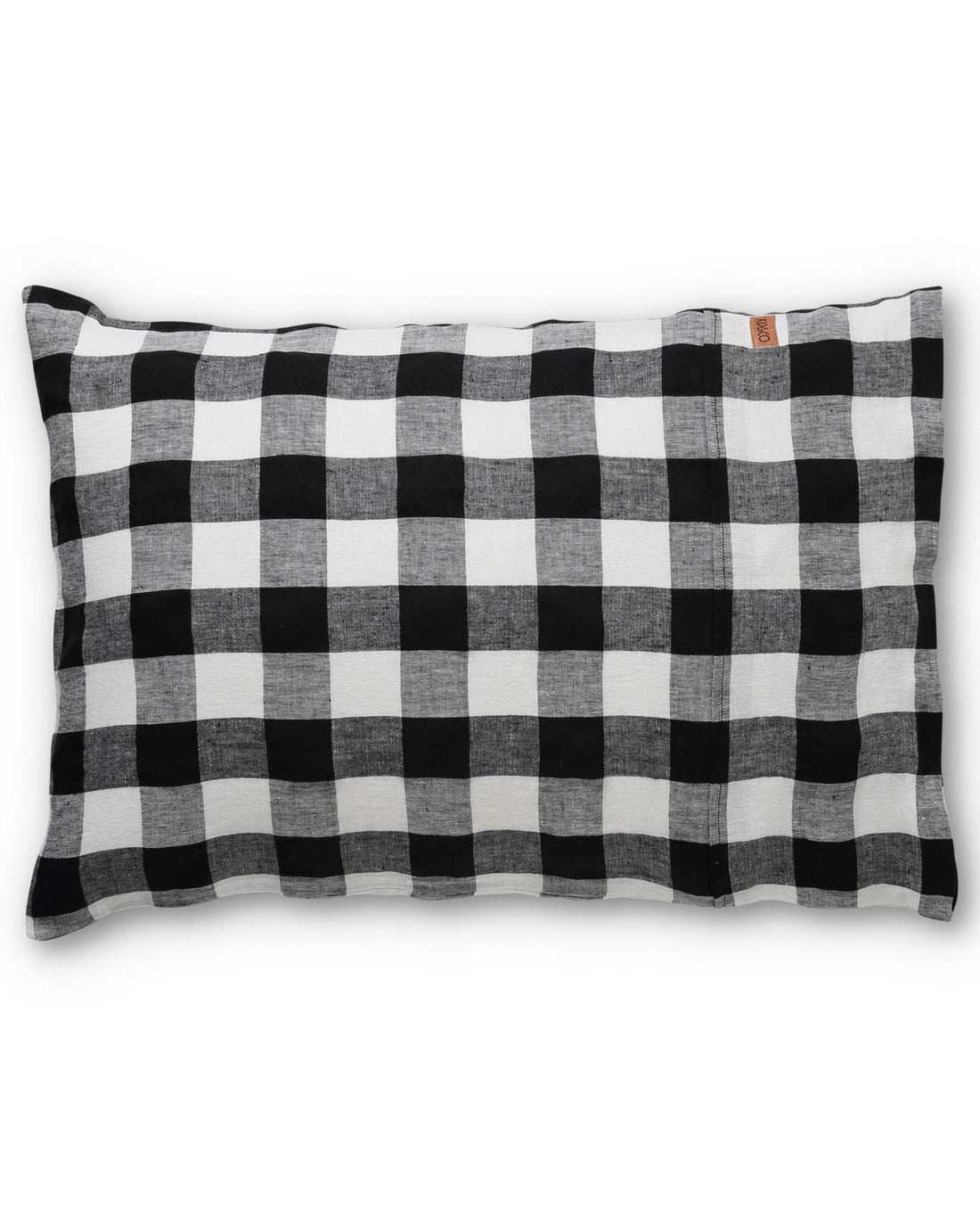 Black & White Gingham Linen Pillowcases