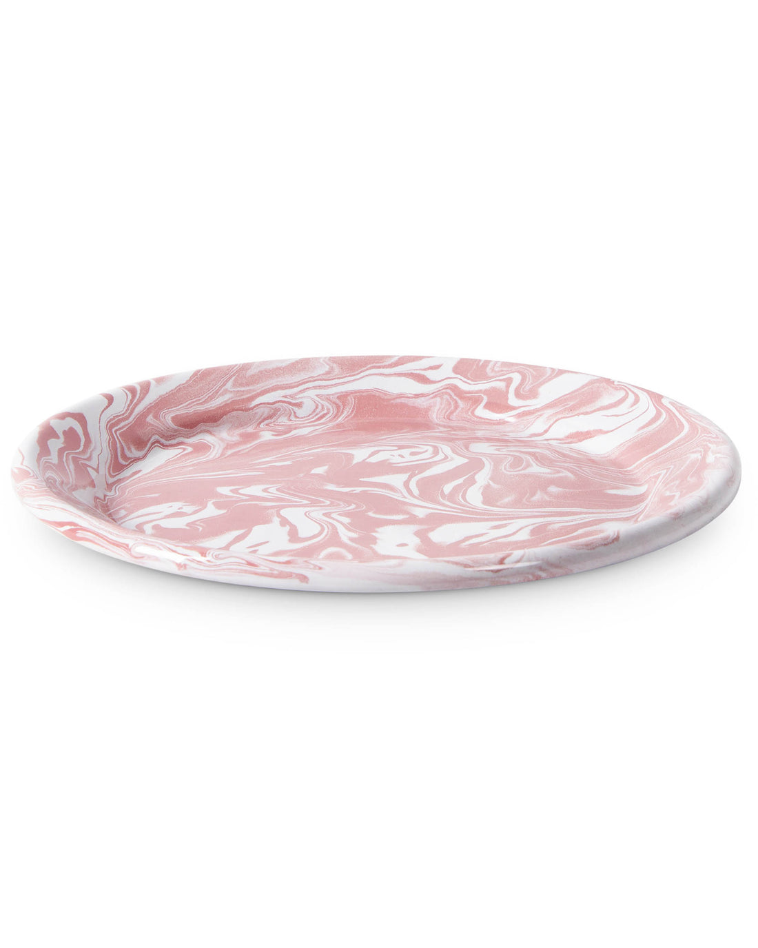 Pink Marble Enamel Plate 2P Set