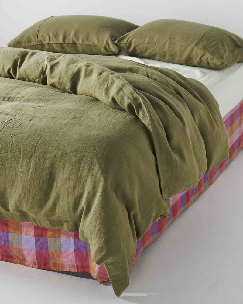 Olive Linen Pillowcases