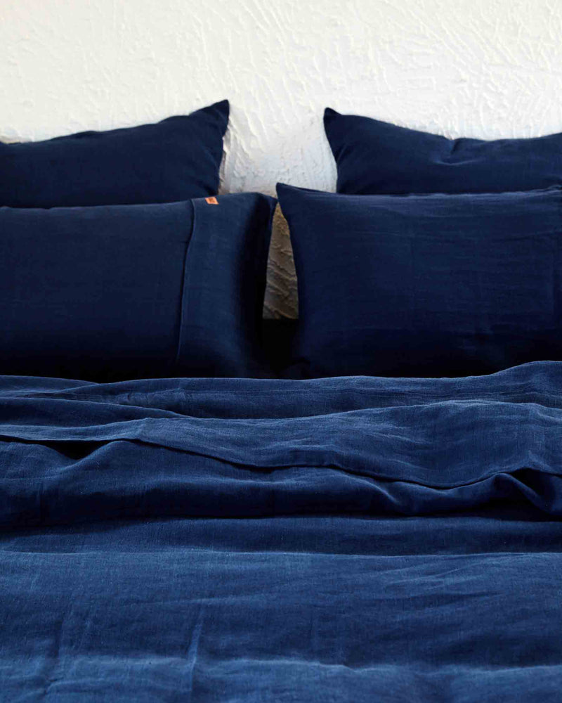 Indigo Linen Pillowcases