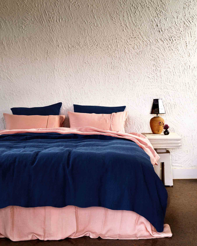 Indigo Linen Quilt Cover