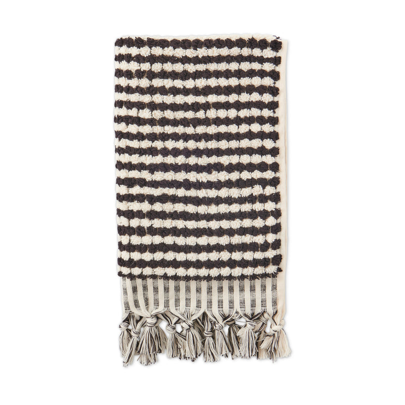 Black & White Pebbles Turkish Hand Towel