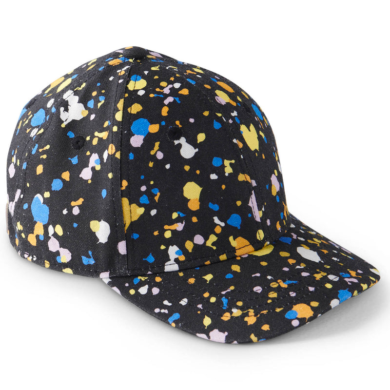 Splatter Black Peak Cap